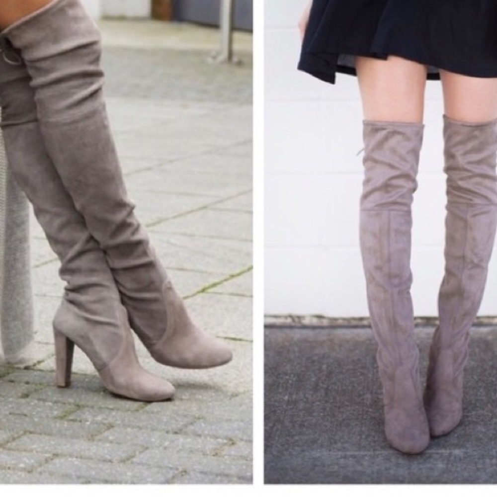 Steve Madden Gorgeous Over the Knee Boots/ GREY